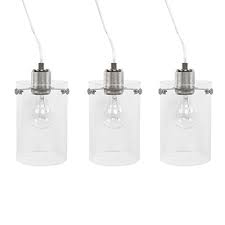 Tapetes para sala y recámara. Colgante Lineal En Niquel Cepillado Con 3 Luces Calidas The Home Depot Mexico