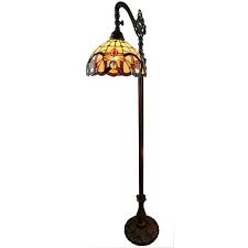 Amora Lighting 62 In Tiffany Style Multicolored Victorian Reading Floor Lamp Floor Lamp Lamp