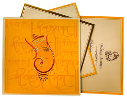 Ganesha Themed Wedding Cards With Hindu Shlokas Hindu Wedding Invitations Wedding Card Design Indian Wedding Invitation Card Design