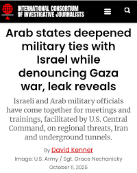 Fathi Aris - Pakatan ketenteraan enam negara Arab + Israel. Dasar mereka  "biar Amerika, asal bukan Iran" (BAABI). Mereka tiada kekuatan pertahanan,  terpaksa bergayut pada Amerika Syarikat, tetapi terlalu takut pada Iran.