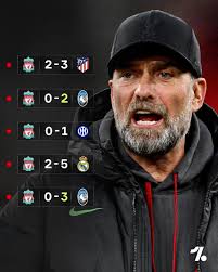 Jürgen Klopp has only lost FIVE of the 43 games he's managed with Liverpool  in Europe. 😳 Atalanta have beaten them twice 😵🇮🇹