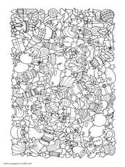 Funny christmas creatures in a very original doodle. 45 Free Christmas Coloring Pages For Adults 2017