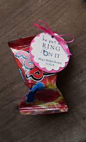 Ring Pop Favors He Put A Ring On It For By Mailmansdaughter Bridal Shower Bridal Shower Games Wedding Favors Cheap