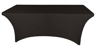 Black 30x72 6 Foot Stretch Spandex Table Cover Banquet Tables Table Cloth Fitted Table Cover