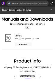 Odyssey G7 Owners Interesting Development Samsung Has Removed Their Firmware And Product Manual Links From Their Usa Website Wonder What That Means Monitors