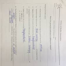 States of matter lecture demonstration. Thermal Energy And States Of Matter Worksheet Answers Heat And States Of Matter Weebly