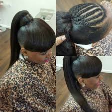 See more ideas about ponytail hairstyles, hair, natural hair styles. Ponytail With Bangs Hair Styles Natural Hair Styles Weave Ponytail Hairstyles