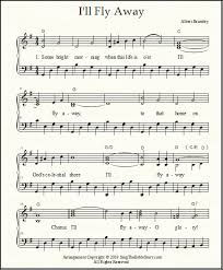 ill fly away chords lyrics sheet music