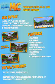 Top minecraft servers lists some of the best cracked minecraft servers on the web to play on. Mini Mc Mini Game Server Minecraft Server