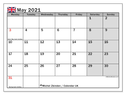 Get organised for the year ahead with one the best calendars for 2021. Printable May 2021 Uk Calendar Michel Zbinden En