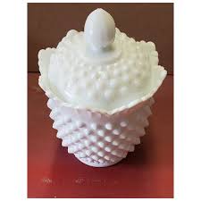 Vintage Fenton White Milk Glass Hobnail