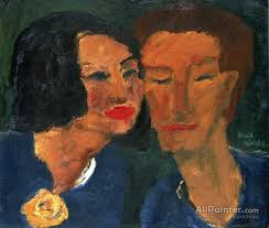 Emil Nolde Young Couple Oil Painting Reproductions for sale