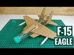 How To Make F15 Eagle Airplane From Plastic Bottle Cara Membuat Pesawat Tempur F15 Dari Botol Youtube