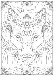 Vetores De Anjos E Fadas Da Natureza Desenhos Para Colorir E Mais Imagens De Colorindo Istock