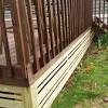 Horizontal deck skirts for a contemporary look. 1