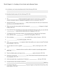 Well how to use advanced options. Word Chapter 3 Creating A Cover Letter And A Resume