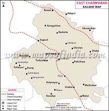 East Champaran District Map Purbi Champaran Railway Map