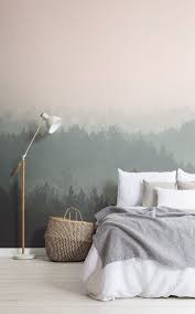 Tapeten Wandbild Ombre Wald Pfirsichfarben Und Grun Murals Wallpaper Unser Kernholz In 2020 Home Wallpaper Bedroom Wall Colors Forest Wall Mural