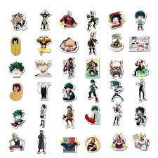 10 30 50pcs pack my hero academia stickers laptop skateboard izuku midoriya might boku no hero academia anime character sticker assorted stickers aliexpress