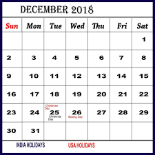 December 2018 Calendar Printable With Holidays Calendar Printables Planner Calendar Printables Free Printable Calendar
