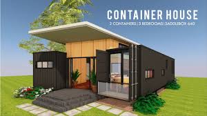 Two 20ft shipping container diy house plans complete set of cargo container house plans construction progress + comments complete material list + tool list diy building cost $41,500 two bedrooms, living room, bathroom, kitchen, porch, washer and dryer space. Modern Container House Design Floor Plans Saddlebox 640 Youtube
