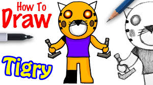 How To Draw Tigry Roblox Piggy Youtube