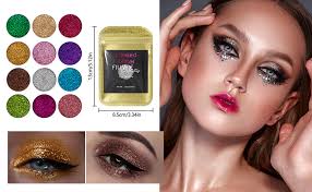 Amazon.com : Fillwie Glitter Eyeshadow Tin Palette