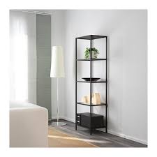Vittsjo Black Brown Glass Shelving Unit Width 51 Cm Ikea Shelves Shelf Unit Glass Shelves