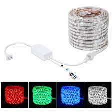 Brillihood Flexible Led Rgb Rope Light Strip Multi Color Changing Smd 5050 Leds 110 120v Ac Dimmable Waterpr Strip Lighting Rope Light Rgb Led Strip Lights