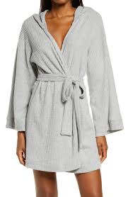Maybe you would like to learn more about one of these? Women S Socialite Waffle Knit Hooded Short Robe Editorialist