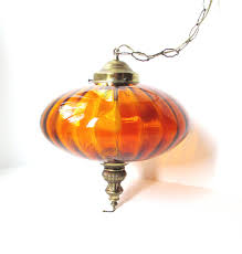 Mcm mid century crackle glass pendant swag hanging lamp! Swag Hanging Lamp Light Ideas On Foter