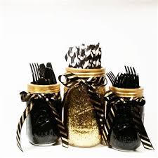Black And Gold Birthday Party Centerpieces Image Result For Mason Jar Decoration Ideas Graduation Centerpiece Black Gold Party Graduation Party Decor Engagement Party Decorations