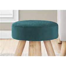 The home of your dreams is just an overstock order away! Monarch Specialties Casual Velvet Round Ottoman Turquoise Rona