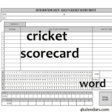Savesave cricket score sheet for later. Cricket Scorecard Sheet Cricket Score Card Cricket Score Words