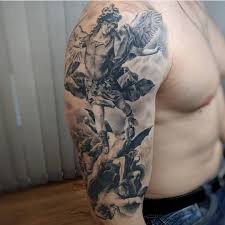 Maybe you would like to learn more about one of these? Verani Tattoo Sao Miguel Arcanjo Em Black And Grey Facebook