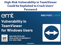 Teamviewer is remote access and remote control software, allowing maintenance of computers and other devices. High Risk Vulnerability In Teamviewer Could Be Exploited To Crack Users Password Emt Distribution Technology Distributor Endpoint Security Siem Waf Firewall Virtualization Siem For Mssp Cloud Solutions Msp Patch Management Vulnerability