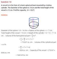 Surface Areas And Volumes Cbse Class 10 Maths Extra Questions 14 This Or That Questions Surface Class