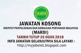 Jika anda sedang mencari kerja kosong 2019 maka anda berada di laman web yang betul. Jawatan Kosong Terkini Di Mardi 26 Ogos 2018