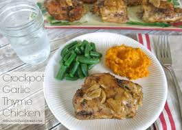 Garlic Thyme Chicken {Slow Cooker Recipe}