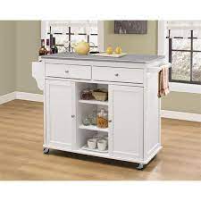 Check spelling or type a new query. Acme Tullarick Stainless Steel Top Mobile Kitchen Island In White 98307