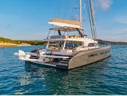 Click card to see the definition. Lagoon Seventy 7 The Aircraft Carrier On A Peaceful Mission Sailboat Living Boat Sailing Catamaran