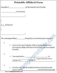 Affidavit Form Printable Affidavit Form Sampleprintable Com Document Templates Real Estate Forms Words