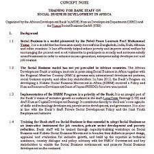 Concept Note Sample Templates Notes Template Proposal Writing Business Template