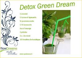 Semaine Detox Spadreams Mardi Le Green Dream Recette Vedette De La Communaute Www Spadreams Fr Belle Couleur Recette Smoothie Sante Detox Detox Minceur
