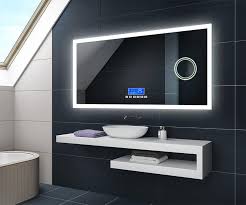 moderne badkamer spiegel met led verlichting l01 jouw spiegels spiegel badkamer badkamer modern badkamer