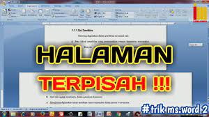 Cara memisahkan halaman cover daftar isi dan isi. Cara Mengatur Halaman Word Yang Berbeda Cara Memisahkan Halaman Youtube