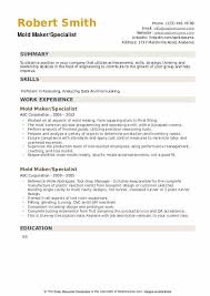 Pick a simple, professional, basic, or creative resume templates find the perfect resume template. Mold Maker Resume Samples Qwikresume