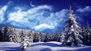 Winter scene in cold night with snow. 1920x1080 Snowy Winter Scenes Wallpaper Snowy Wonderland Mountain Scene Sky Snow ì—¬í–‰