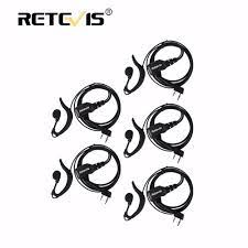 5 pcs adjustable volume earphone ptt headset cb radio accessories for kenwood for baofeng uv 5r 888s retevis rt5r h 777 rt22 rt5 cb radio headset kenwood