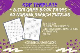Download Number Search Puzzles Kdp Book Interior Graphic By Tomboy Designs Creative Fabrica SVG Cut Files